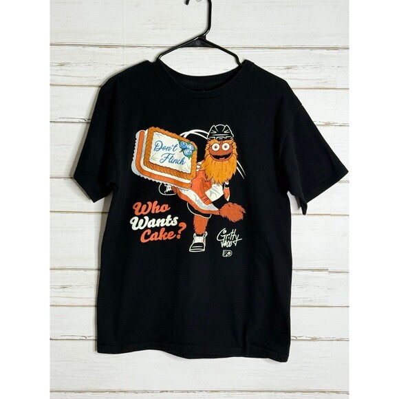 Blue 84 Gritty “Who Wants Cake?” T-Shirt - Picture 1 of 6